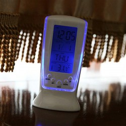 LED - blue luminous digital clock - electronic calendar - thermometer - 7-sounds alarm clockClocks