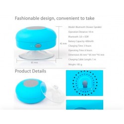 Mini Bluetooth speaker - waterproof - with suction cupBluetooth speakers